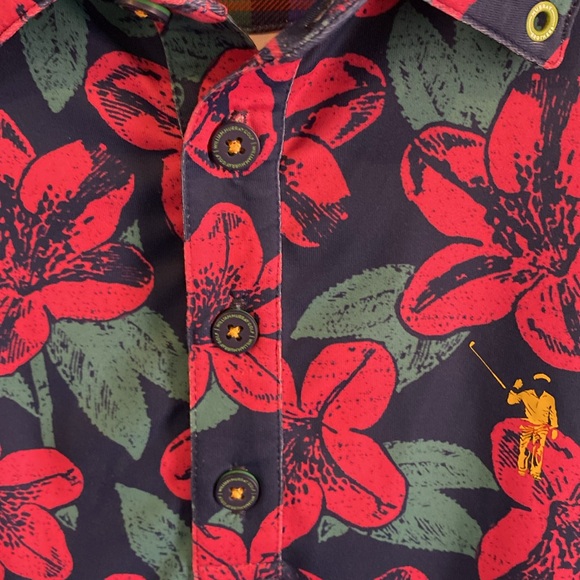 William Murray floral golf shirt, sz. L, - Picture 3 of 7